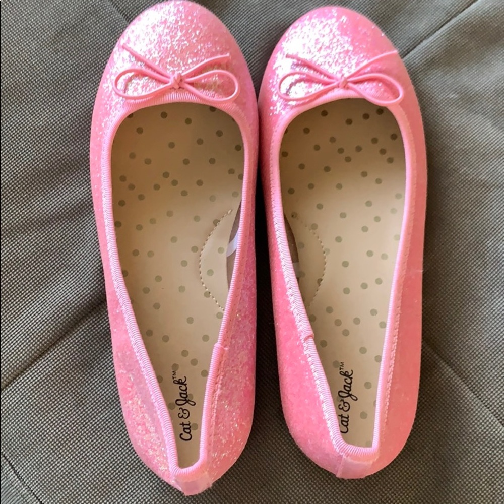 EUC Cat & Jack girls sparkly flats